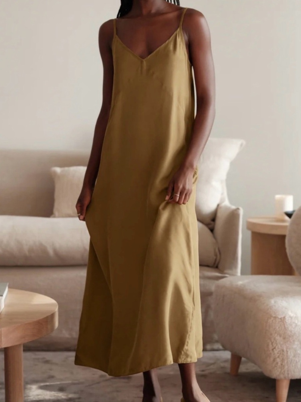 JENNI KAYNE Rio Slip Dress in Bronze NWT Size L